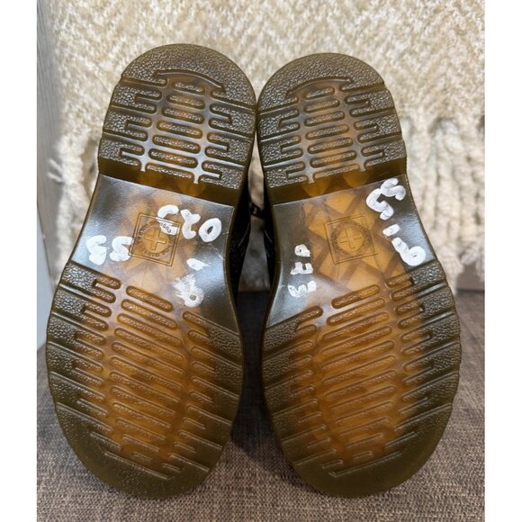 Doc Martens Toddler 9 Delaney Black Leather Combat Boots Zip Ankle Dr - Picture 6 of 9